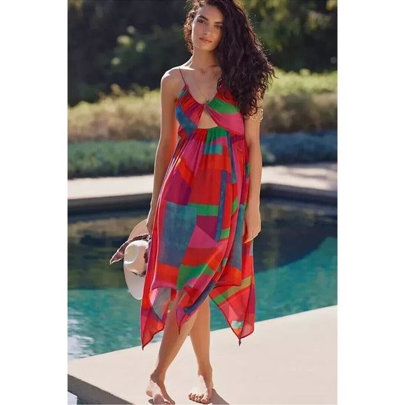 Anthropologie Dresses & Skirts - Anthropologie The Alani Tie Back Midi Cover Up Dress